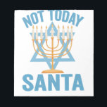 Bloc-note Not Today Santa Jewish Hanukkah Holiday Menorah<br><div class="desc">Funny, santa, christmas, hanukkah, menorah, jewish, jew, gift, birthday</div>
