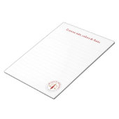 Bloc-note Notaire mobile signature légale dorée rouge (Incliné)