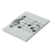 Bloc-note Notation musicale clé tréble et personnel (Tourné)