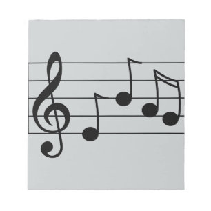 Bloc-note Notation musicale clé tréble et personnel