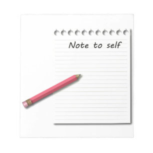 Bloc-note Note au papier et au crayon d'individu