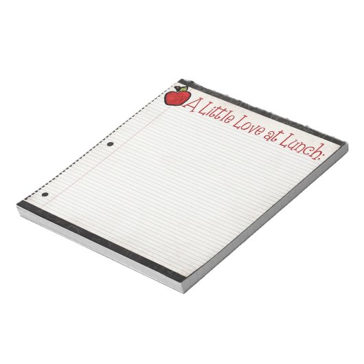 Bloc-note Note d'amour de la boîte de déjeuner (Tourné)