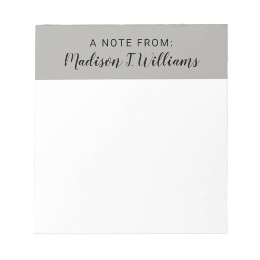 Bloc-note Note de (Devant)