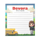 Bloc-note Note de la fille de l'école Mitzva (Devant)