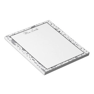 Bloc-note Note de la musique Vintage noire et blanche