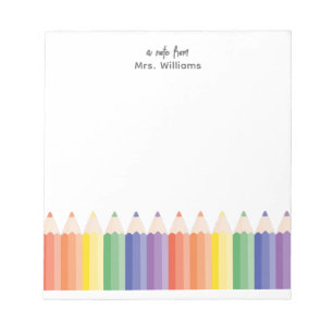 Bloc-note Note De L'Appréciation De L'Enseignant Rainbow Mod