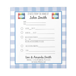 Bloc-note Note de l'école primaire Crayonne