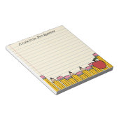 Bloc-note Note de l'enseignant dessinée à la main sur papier (Incliné)