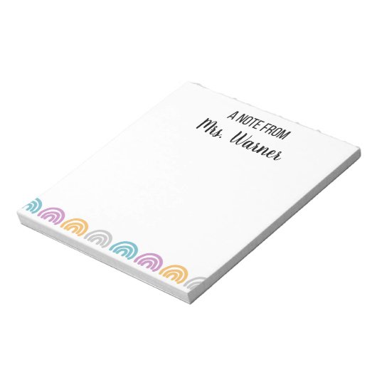 Bloc-note Note de l'enseignant - Personnalisé (Tourné)