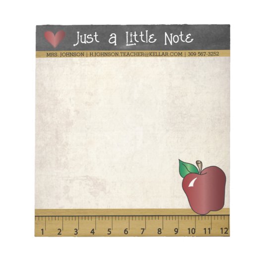 Bloc-note Note de l'enseignant | Style Vintage (Devant)
