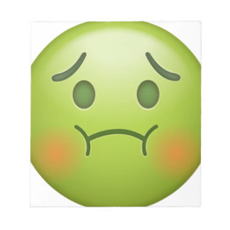 Bloc-note Note de maladie Emoji visage