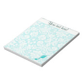 Bloc-note Note de musique turquoise (Tourné)