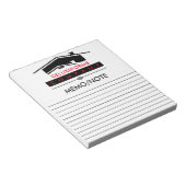 Bloc-note Note de note sur le toit noir (Incliné)