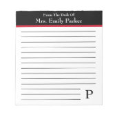 Bloc-note Note Du Bureau De ~ Personnalisé (Devant)