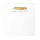 Bloc-note Note Du Crayon De L'Enseignant Post-it Note (Devant)