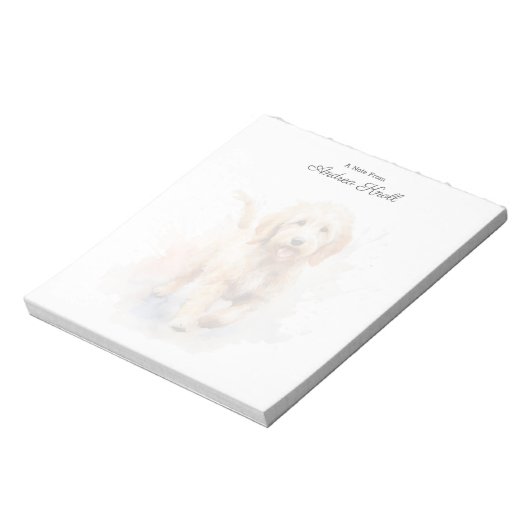 Bloc-note Note Du Mignon Golden Doodpad Moderne (Tourné)