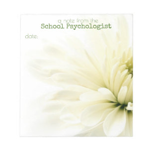 Bloc-note Note florale du psychologue scolaire Note Pad