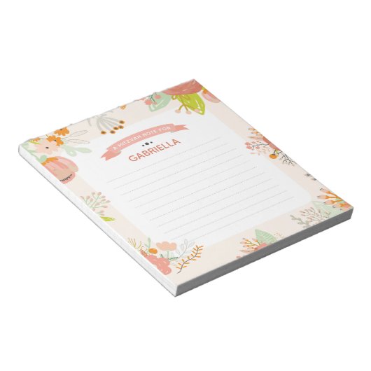 Bloc-note Note Florale Mitzvah (Incliné)