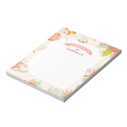 Bloc-note Note Florale Mitzvah (Tourné)