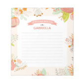 Bloc-note Note Florale Mitzvah (Devant)