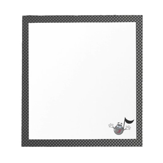 Bloc-note Note musicale de dessin élégant (Devant)