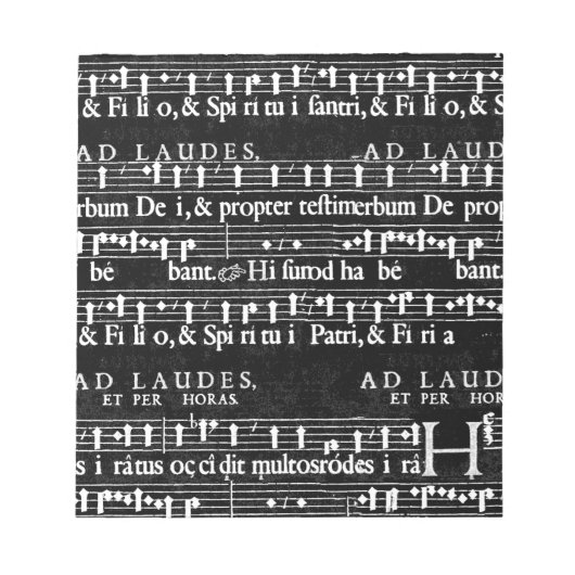 Bloc-note note musicale grunge (Devant)