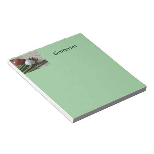Bloc-note Note Pad—Assiettes d'épicerie (Incliné)