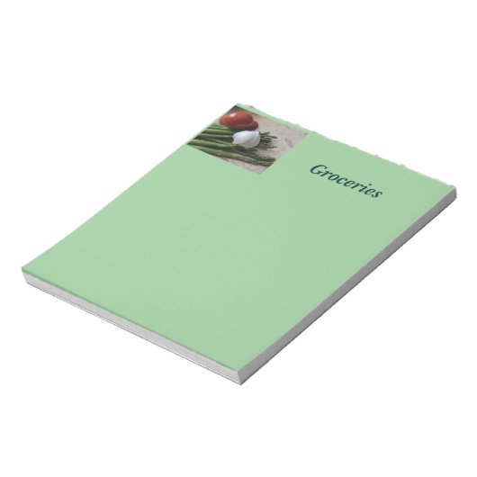 Bloc-note Note Pad—Assiettes d'épicerie (Tourné)