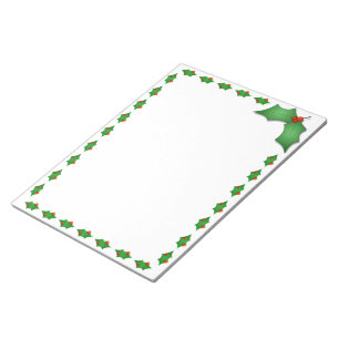 Bloc-note Note Pad-Christmas Holly