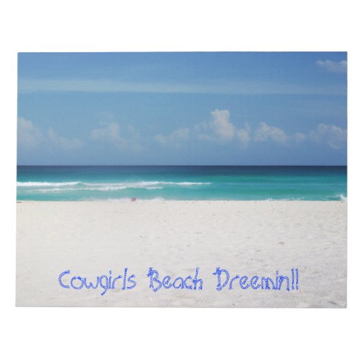 Bloc-note Note pad Cowgirls Beach Dreemin! ! (Devant)