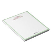 Bloc-note Note Pad with Name Soft Pink Roses (Incliné)