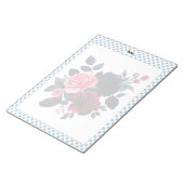 Bloc-note Note Roses rose et bleu (Incliné)