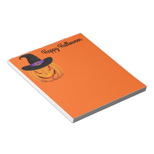 Bloc-note Note Sorcière Citrouille Pad-Halloween (Incliné)