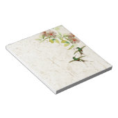 Bloc-note Notepad Animaux Fleurs d'Oiseaux de colibri (Incliné)