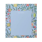 BLOC-NOTE NOTEPAD AVEC WILLIAM MORRIS "POMEGRANATES BLEU" (Devant)