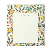 BLOC-NOTE NOTEPAD AVEC WILLIAM MORRIS YELLOW POMEGRANATES (Devant)