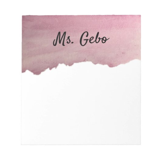 BLOC-NOTE NOTEPAD DE COULEUR D'EAU PERSONNALISÉE (Devant)