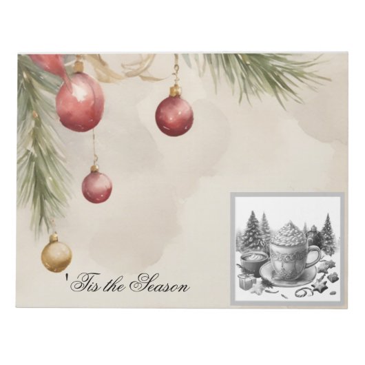 Bloc-note Notepad de Noël au cacao chaud - Notes douillettes (Devant)