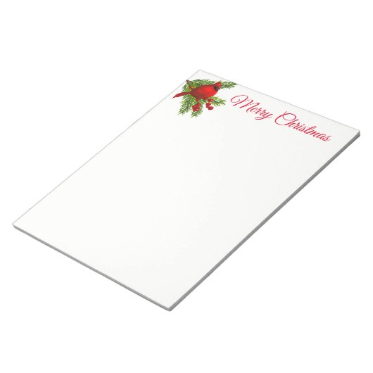 Bloc-note Notepad de Noël - Cardinal rouge (Incliné)
