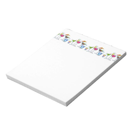 BLOC-NOTE NOTEPAD DE VERRE DE COCKTAIL (Tourné)