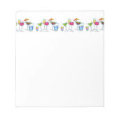BLOC-NOTE NOTEPAD DE VERRE DE COCKTAIL (Devant)