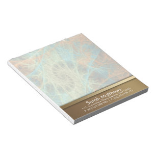 Bloc-note Notepad Fractal Aqua Orange