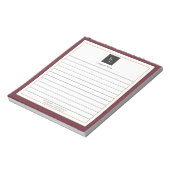 Bloc-note Notepad moderne Red White Gold avec logo d'entrepr (Tourné)