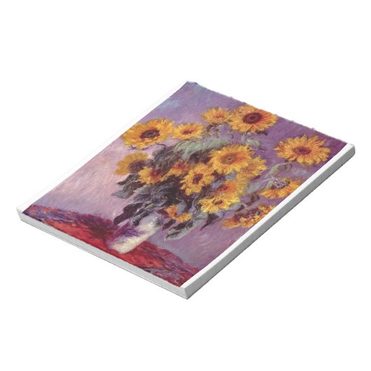 BLOC-NOTE NOTEPAD - MONET SUNFLOWERS (Tourné)