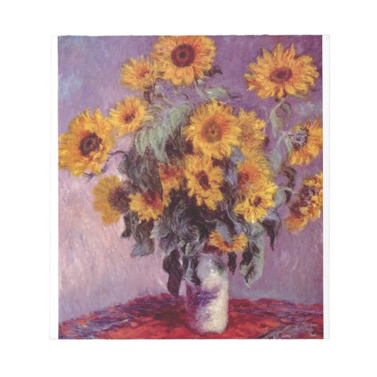BLOC-NOTE NOTEPAD - MONET SUNFLOWERS (Devant)