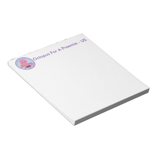 Bloc-note Notepad Octopus Pour Un Preemie US (Incliné)
