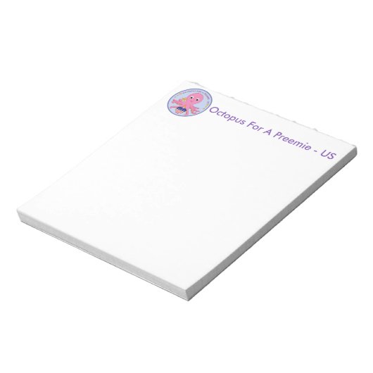 Bloc-note Notepad Octopus Pour Un Preemie US (Tourné)