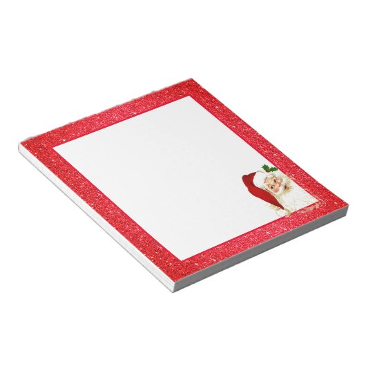Bloc-note Notepad-Père Noël Parties scintillant Noël (Incliné)