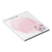Bloc-note Notepad Pivoines Aquarelle Couleur Éclaboussure Va (Incliné)