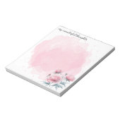 Bloc-note Notepad Pivoines Aquarelle Couleur Splash Var01 (Tourné)